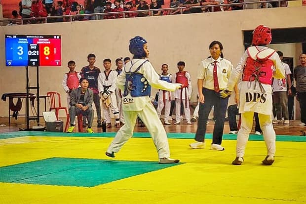 Kota Denpasar Juara Umum Cabor Taekwondo Pekan Olahraga Pelajar Provinsi Bali 2025 